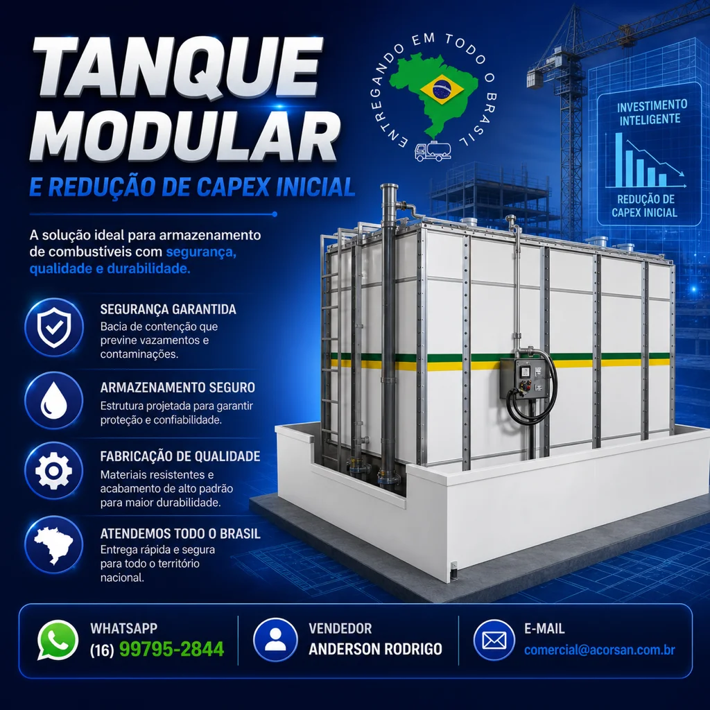 Tanque Modular e Redução de CAPEX Inicial