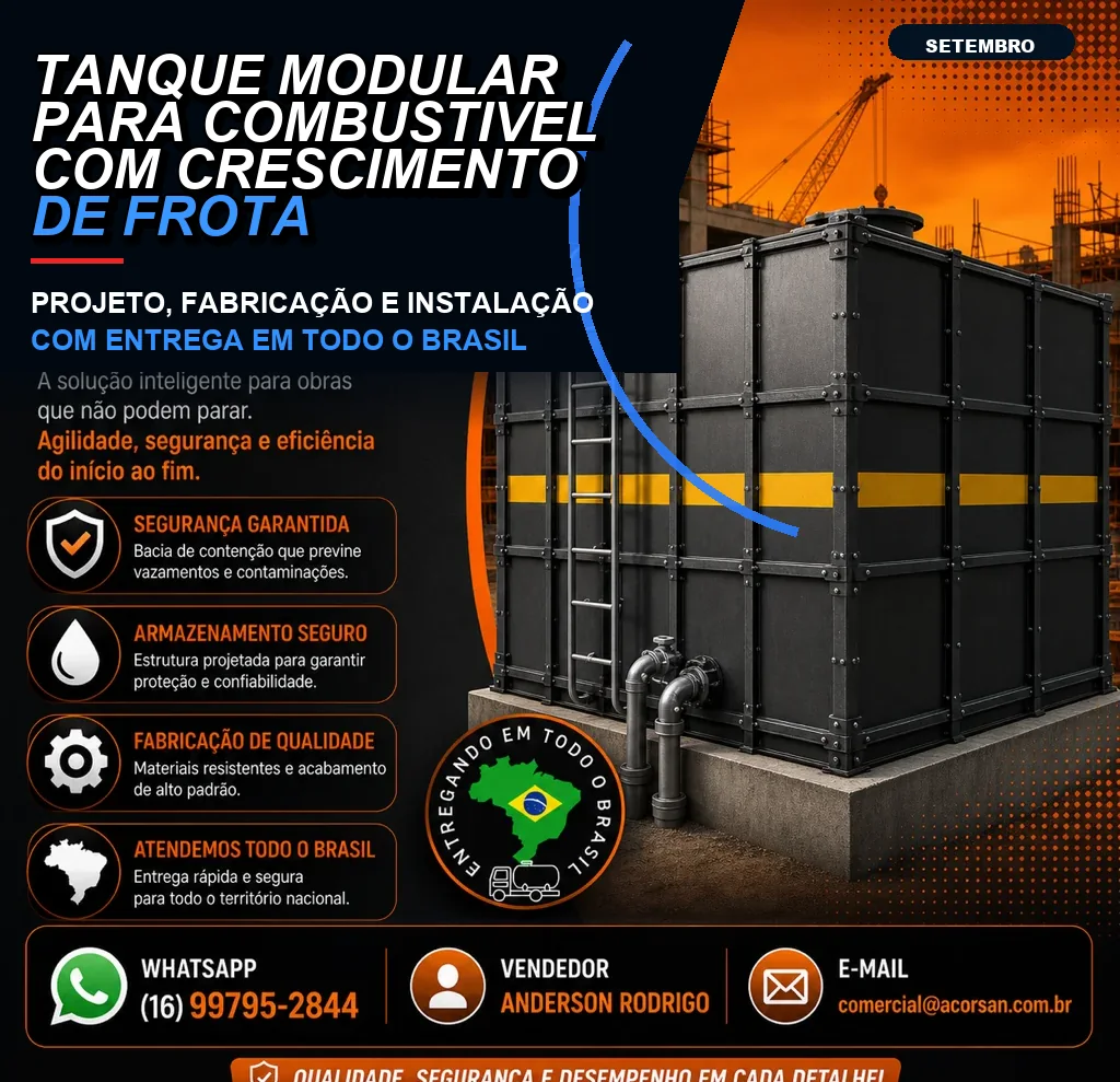 Tanque modular para combustível com crescimento de frota