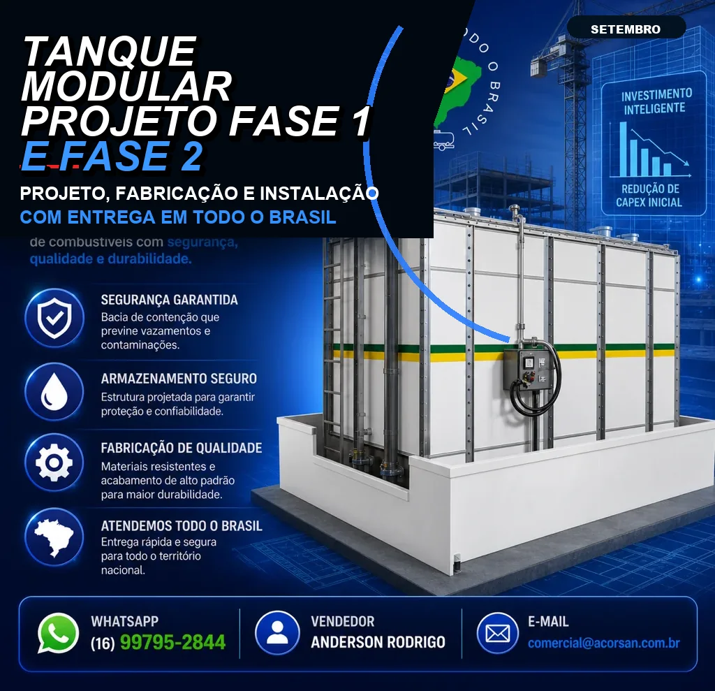 Tanque modular projeto fase 1 e fase 2